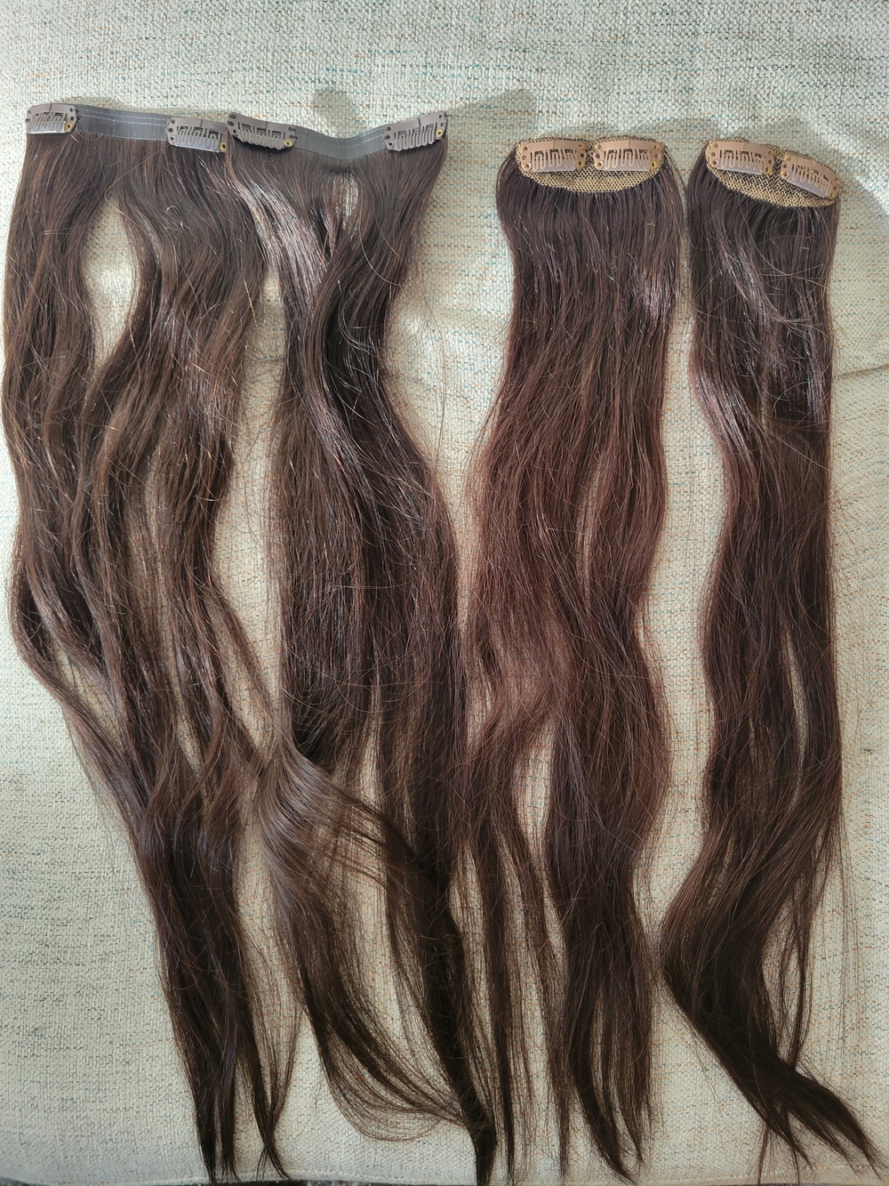 Brown Clip-In Hair Extensions - Natural Long Volume